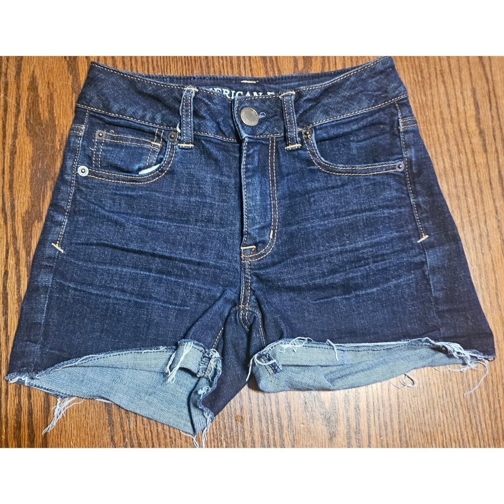 American Eagle Outfitters Super Stretch Cut Off Denim Shorts